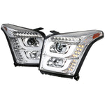 Spec-D 15-20 GMC Yukon/Yukon XL LED U-Bar Projector Headlights Chrome