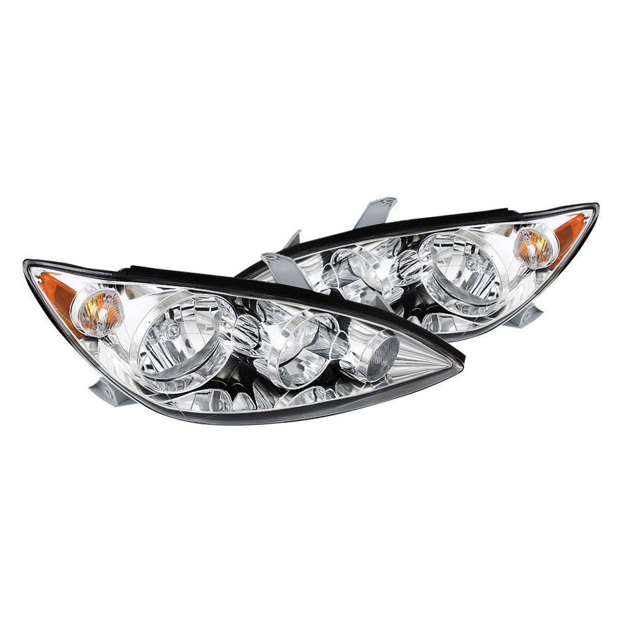 Spec-D 05-06 Toyota Camry Headlights Crystal Chrome/Clear Amber
