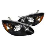 Spec-D 03-08 Toyota Corolla OEM Style Headlights Matte Black/Clear
