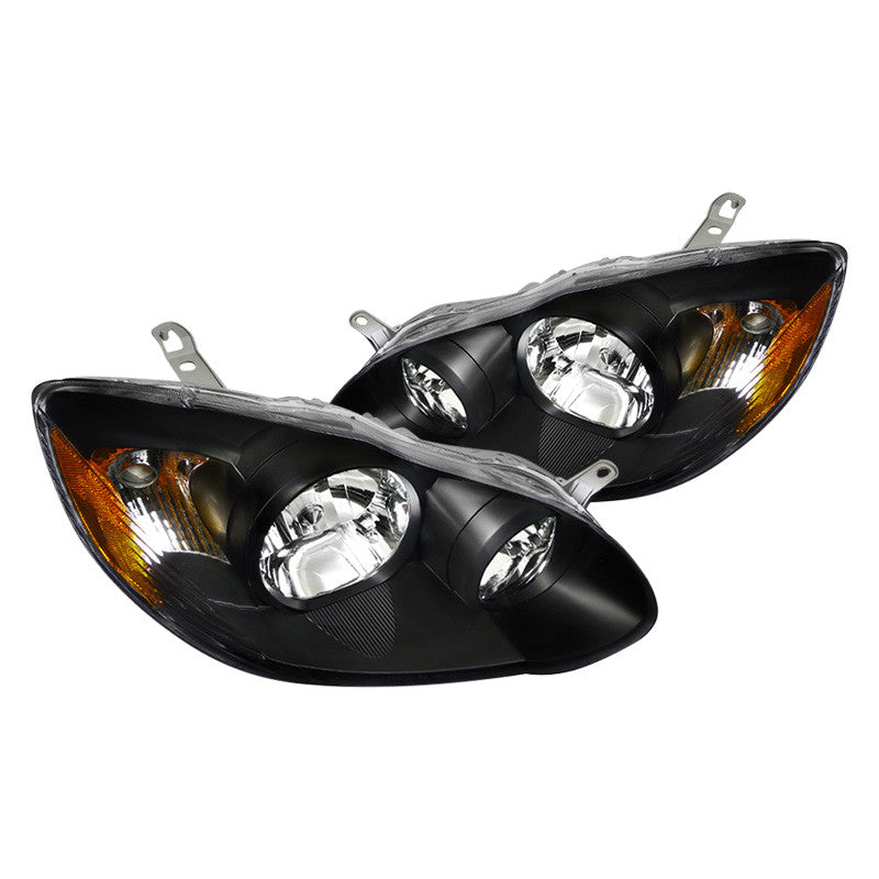 Spec-D 03-08 Toyota Corolla OEM Style Headlights Matte Black/Clear