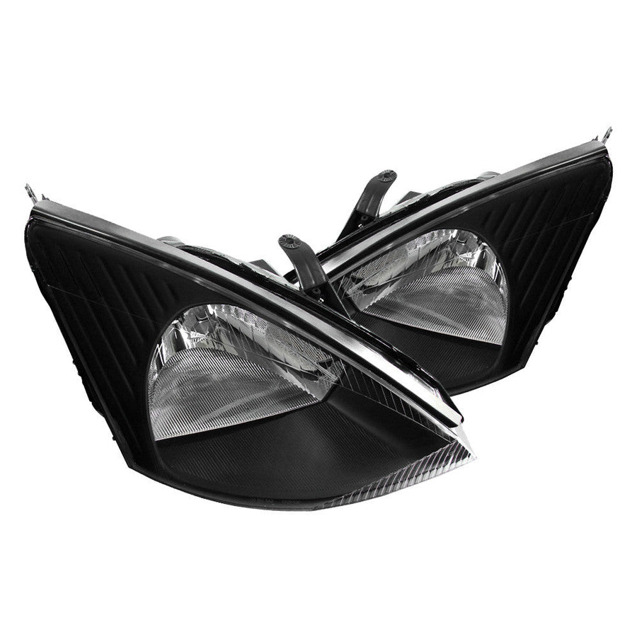 Spec-D 00-04 Ford Focus Headlights Factory Style Matte Black/Clear