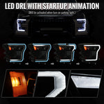 Spec-D 15-17 Ford F-150 Led Projector HID Headlight Black/Smoked Lens