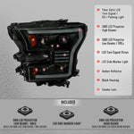 Spec-D 15-17 Ford F-150 Led Projector HID Headlight Black/Smoked Lens