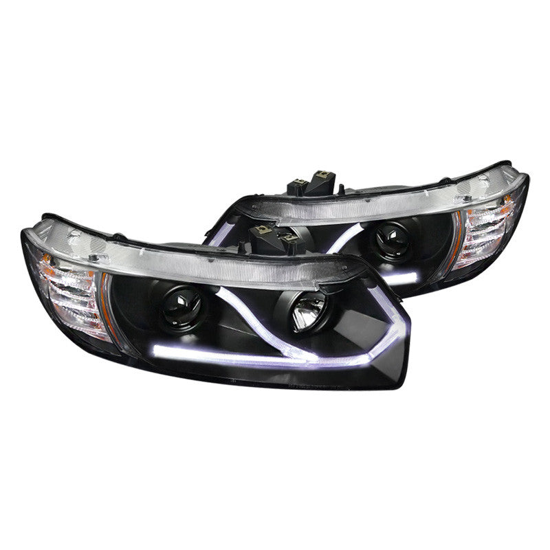 Spec-D 06-11 Honda Civic Coupe Projector Headlights Black