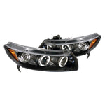 Spec-D 06-11 Honda Civic Coupe Halo Projector Headlights Black