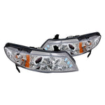 Spec-D 06-11 Honda Civic Sedan Halo Projector Headlights Chrome