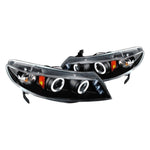 Spec-D 06-11 Honda Civic Sedan Halo Projector Headlights Black