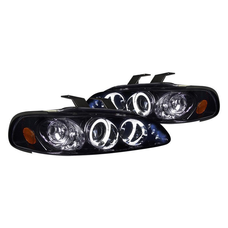 Spec-D 92-95 Honda Civic Projector Halo Headlights Black/Smoked