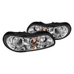 Spec-D 97-03 Chevy Malibu Halo Projector Headlights Chrome