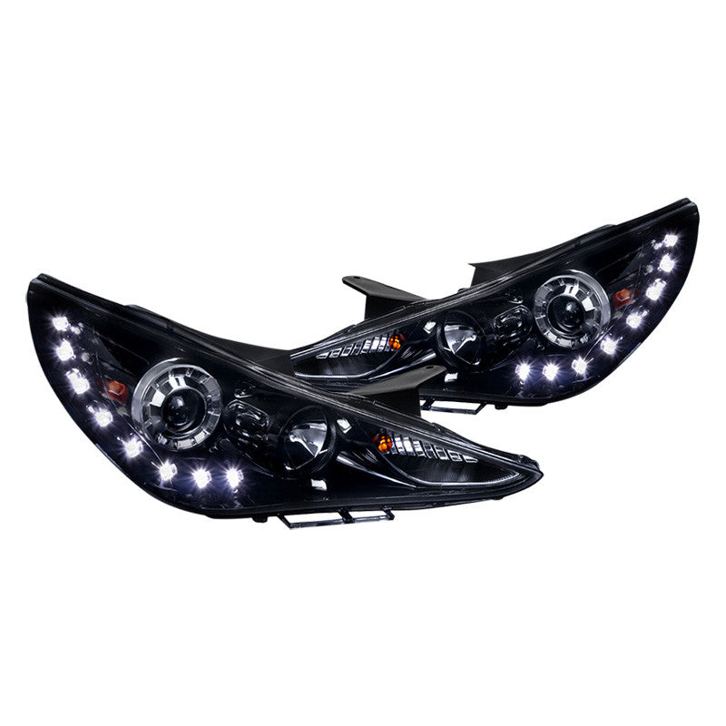 Spec-D 11-14 Hyundai Sonata projector headlights LED DRL Back
