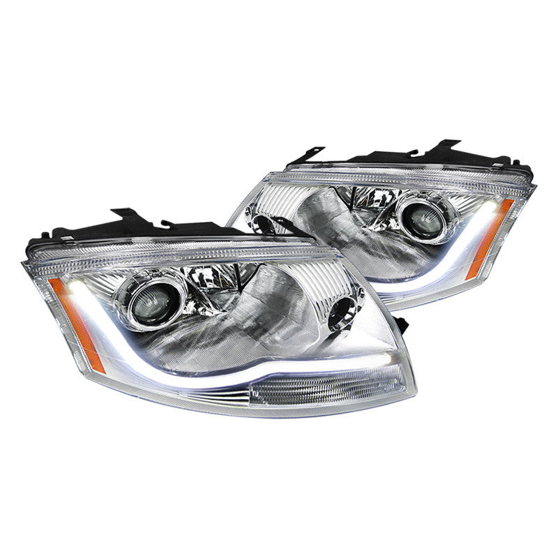 Spec-D 99-06 Audi TT Headlights LED Bar Projector Chrome/Clear