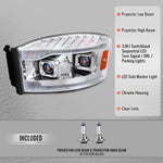 Spec-D 06-08 Dodge Ram 1500 2500 3500 Projector Led Headlight Chrome