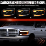 Spec-D 06-08 Dodge Ram 1500 2500 3500 Projector Led Headlight Black