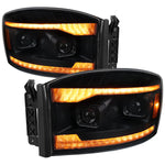 Spec-D 06-08 Dodge Ram 1500 2500 3500 Projector Headlight Black/Smoked