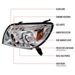 Spec-D 03-05 4Runner Dual Halo Projector Headlights Chrome