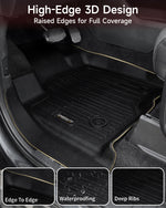 Umbrauto Floor Mats for Chevy Silverado/GMC Sierra Crew Cab 1500 (2019–2026), 2500/3500HD (2020–2026), All Weather TPE Custom Truck Floor Liners Fit Carpet Floor, with Rear Under-Seat Storage