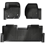 Umbrauto Custom Fit Floor Mats for Ford F250 F350 F450 2017-2025 2026 Super Duty Crew Cab, All Weather Protector TPE Truck Floor Liners for Front Bucket Seats, Rear W/Fold-Flat Storage, Carpet Floor