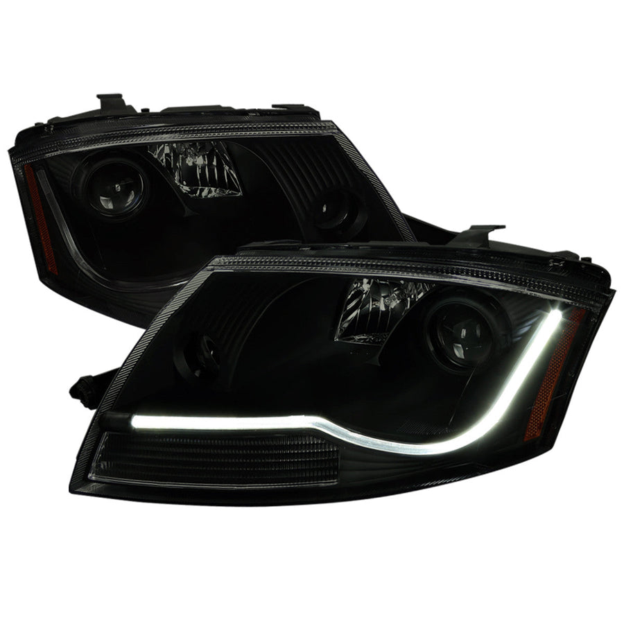 Spec-D 99-06 Audi TT Projector Headlights LED Bar Smoked Black