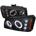 Spec-D 03-07 Silverado 02-06 Avalanche Headlights Halo Projector Black