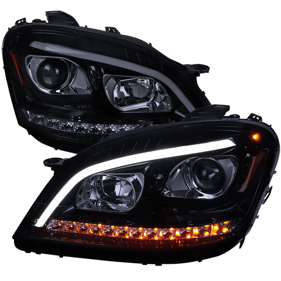 Spec-D 06-08 Mercedes W164 Sequential Headlights Black/Smoked