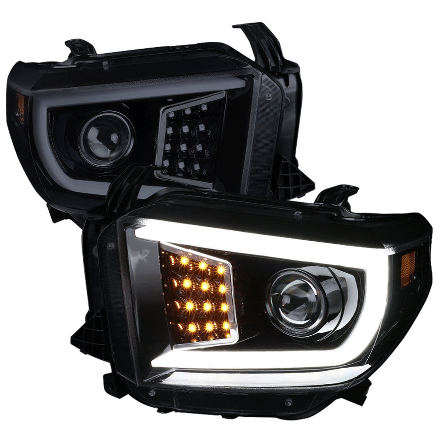 Spec-D 14-21 Tundra Sequential Headlights SEQ Signals Black/Smoked