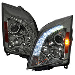 Spec-D 08-14 Cadillac CTS Projector Headlights Chrome Smoked