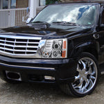 Spec-D 02-06 Cadillac Escalade Halo Projector Headlights Chrome
