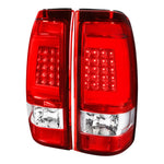 Spec-D 99-02 Silverado 99-06 Sierra LED Tail Lights Chrome/Red/Clear