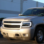 Spec-D 07-14 Chevy Avalanche Tahoe Headlights LED Bar Black