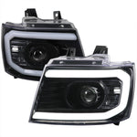 Spec-D 07-14 Chevy Avalanche Tahoe Headlights LED Bar Black