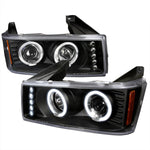 Spec-D 04-12 Chevy Colorado Dual Halo Headlights Black