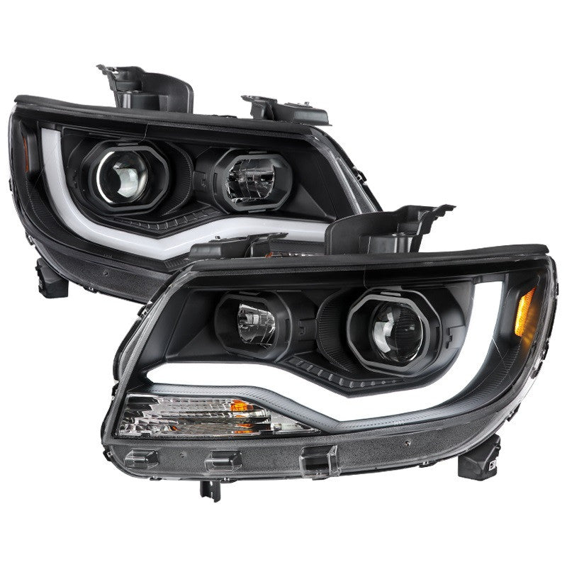 Spec-D 15-22 Chevy Colorado Headlights LED Bar Projector Black