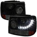 Spec-D 99-02 Chevy Silverado Projector Headlights LED Smoked