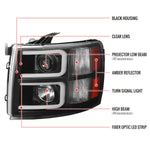 Spec-D 07-13 Chevy Silverado Pickup Projector Headlights Black