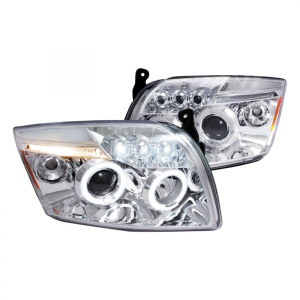Spec-D 07-12 Dodge Caliber Halo Projector Headlights Chrome