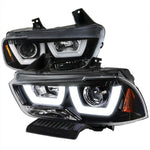 Spec-D 11-14 Dodge Charger U-Shape LED Headlights Black