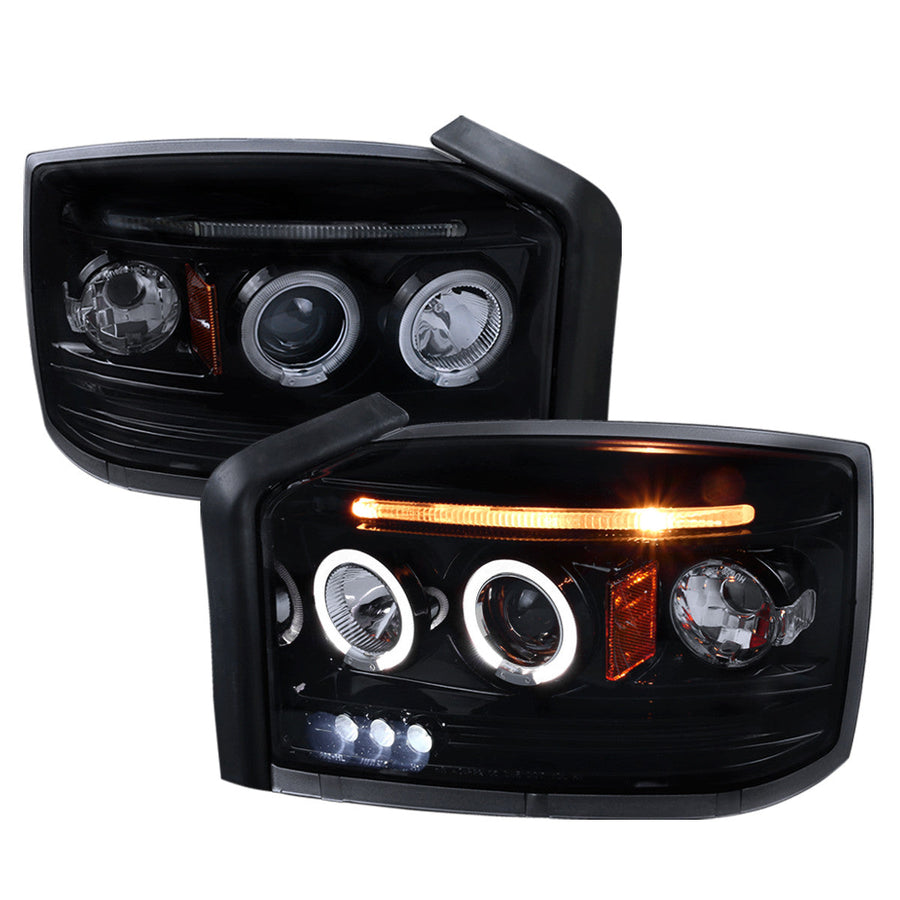 Spec-D 05-07 Dodge Dakota Projector Headlights Black/Smoked