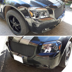 Spec-D 05-07 Dodge Magnum Headlights Dual Halo Projector Jet Black