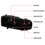 Spec-D 94-02 Dodge Ram 1500 2500 3500 Headlights Smoked