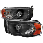 Spec-D 02-05 Dodge Ram 1500 2500 3500 Headlights Black/Amber