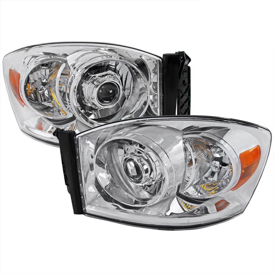 Spec-D 06-08 Dodge Ram 1500 2500 3500 Pro Headlights Chrome