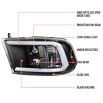 Spec-D 09-21 Dodge Ram 1500 2500 3500 LED C-Bar Headlights Black
