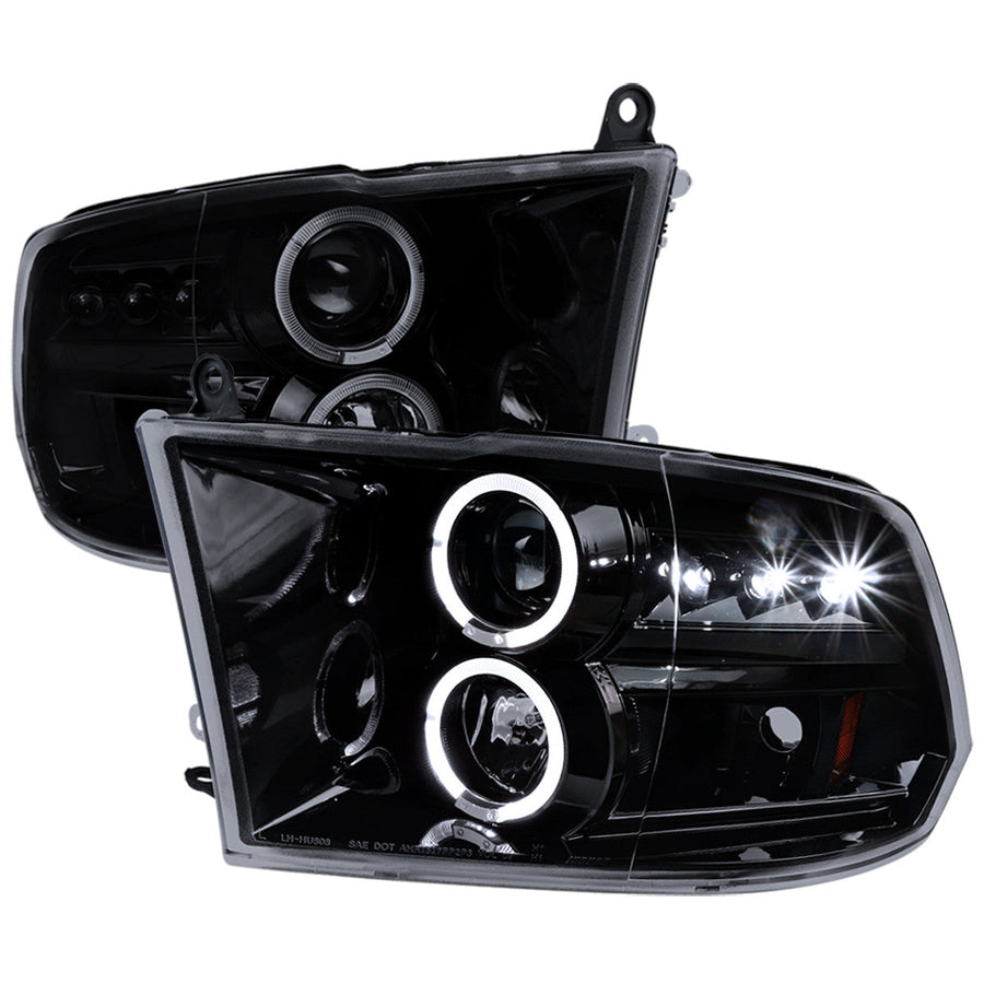 Spec-D 09-18 Dodge Ram 1500 2500 Sequential Headlights Black/Smoked