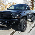 Spec-D 94-01 Ram 1500/2500/3500 Halo Projector Headlights Black/Clear