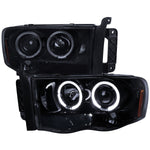 Spec-D 02-05 Dodge Ram Dual Halo Projector Headlights Smoked