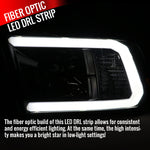 Spec-D 09-18 Dodge Ram 1500 LED Bar Projector Headlights Black/Smoked