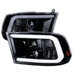 Spec-D 09-18 Dodge Ram 1500 LED Bar Projector Headlights Black/Smoked
