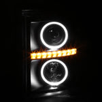Spec-D 11-16 Ford F-250/F-350/F-450/F-550 Headlights Halo Matte Black