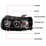 Spec-D 05-07 Ford Escape Headlights Dual Halo Projector Matte Black