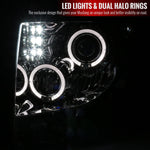 Spec-D 09-14 Ford F150 Dual Halo Projector Headlights Chrome